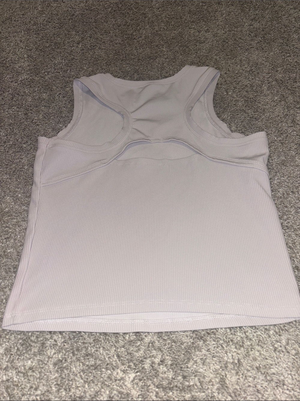 Women’s Ribbed Tank Top - White - Picture 2 of 2